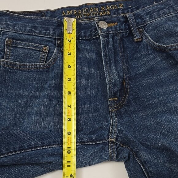 American Eagle Outfitters Men's Blue Faded Slim Straight Leg Jeans Size 30 - Picture 12 of 13